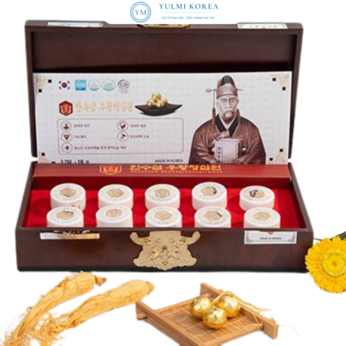 an cung ngưu hoàng hoàn hansusam hộp gỗ
